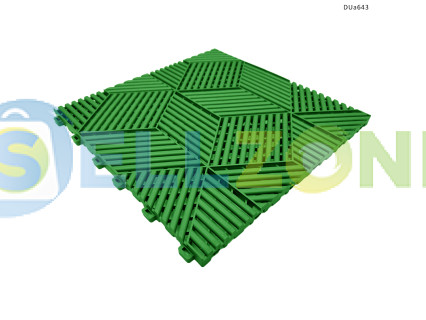 Πλακάκια δαπέδου PVC για γκαράζ – πράσινος τρισδιάστατος σχεδιασμός – DUa643